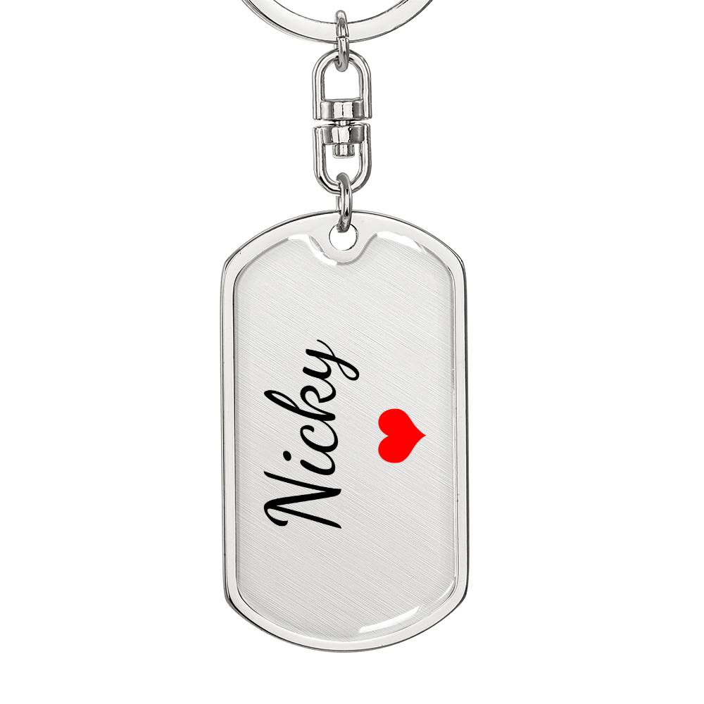 Nicky Keychain – Custom Name Keychain for Women