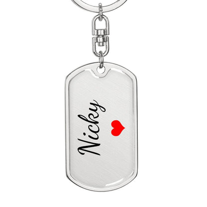 Nicky Keychain – Custom Name Keychain for Women