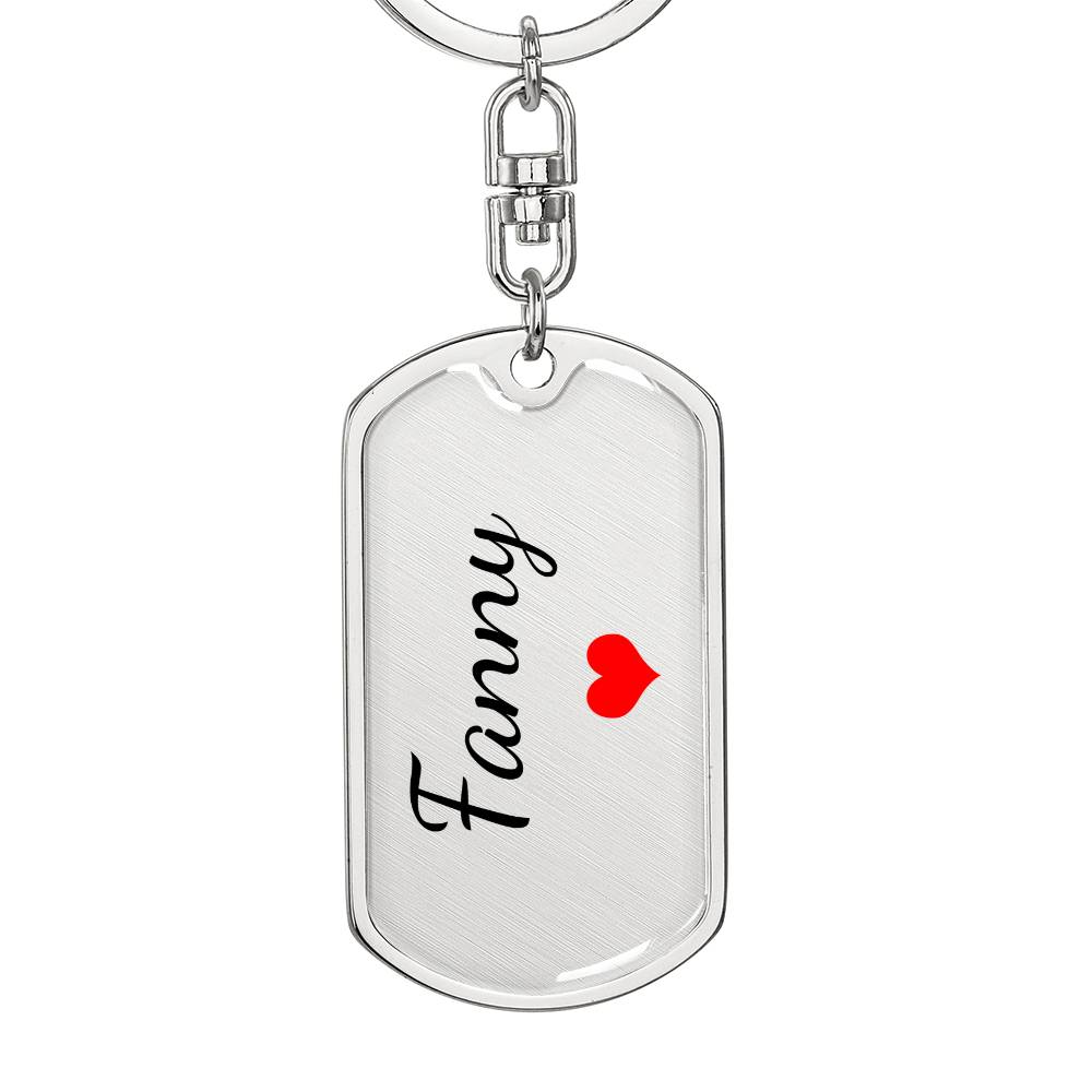 Fanny Keychain – Custom Name Keychain for Women