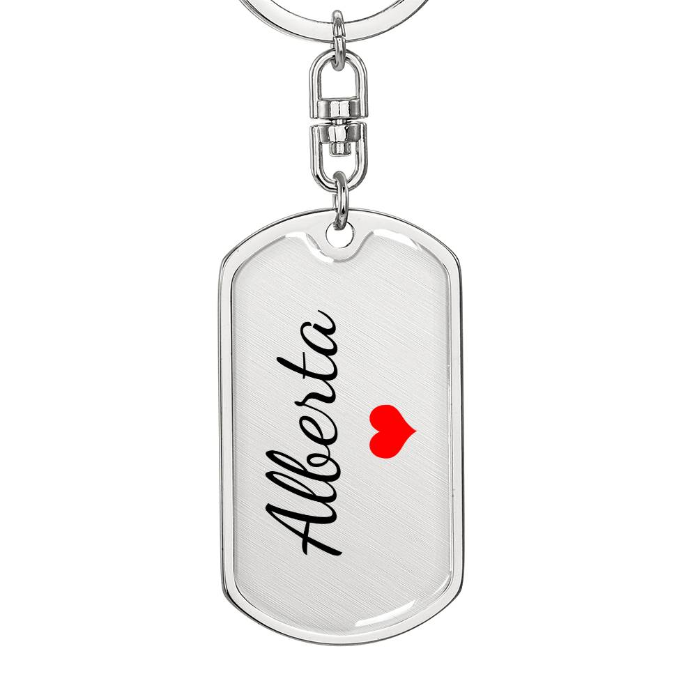 Alberta Keychain – Name Keychain for Women