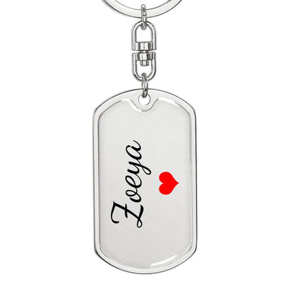 Zoeya Keychain – Custom Name Keychain for Women