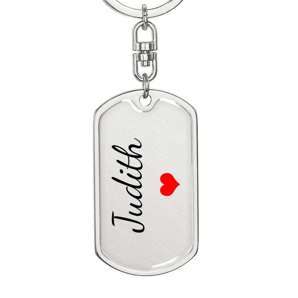 Judith Keychain – Custom Name Keychain for Women