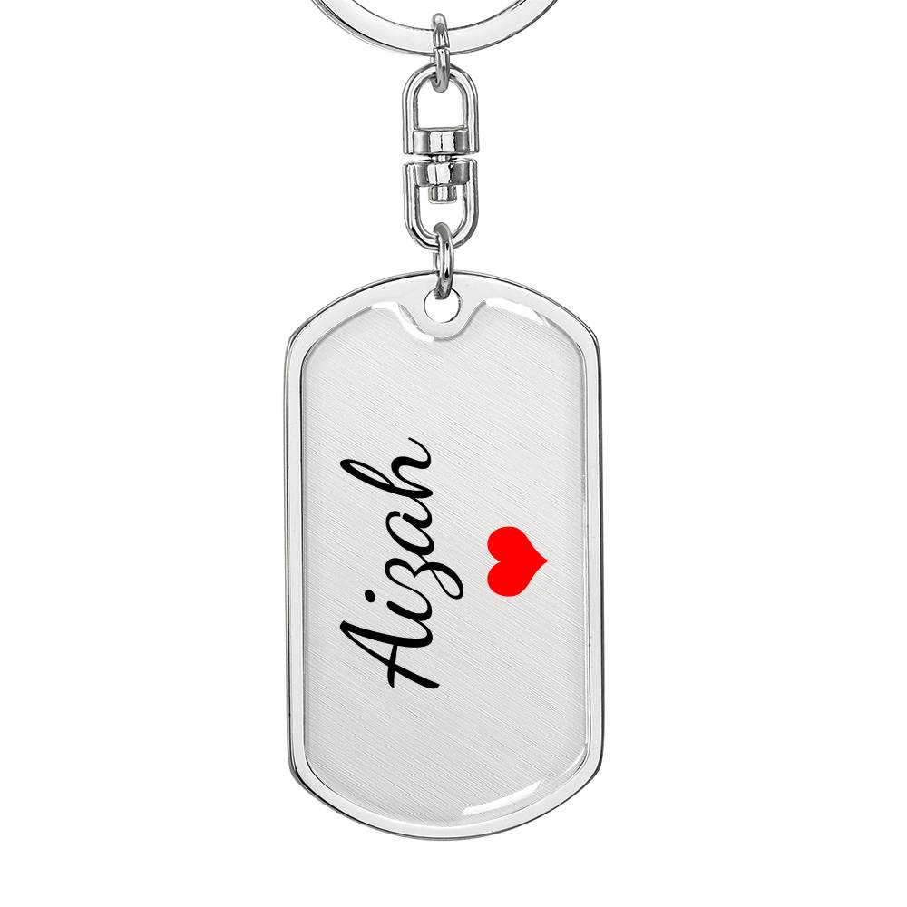 Aizah Keychain – Custom Name Keychain for Women
