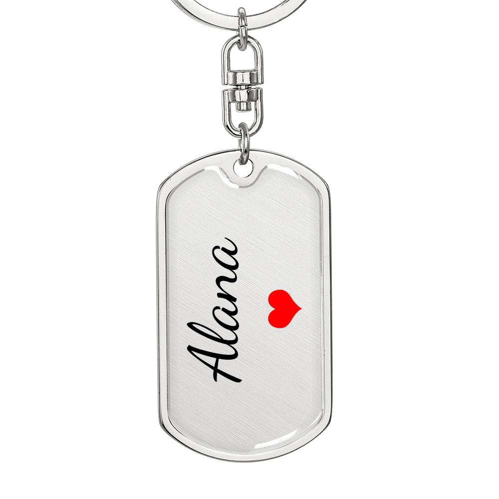 Alana Keychain – Custom Name Keychain for Women