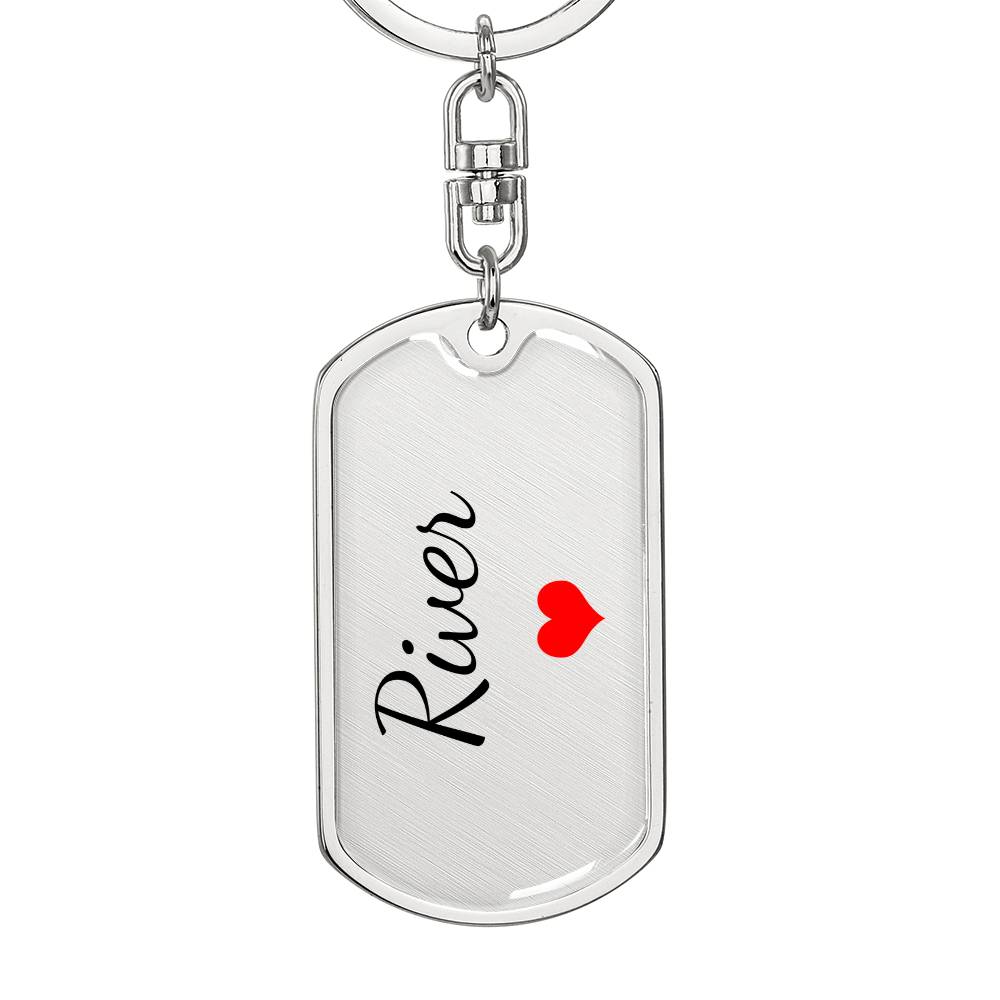 River Keychain – Custom Name Keychain for Women