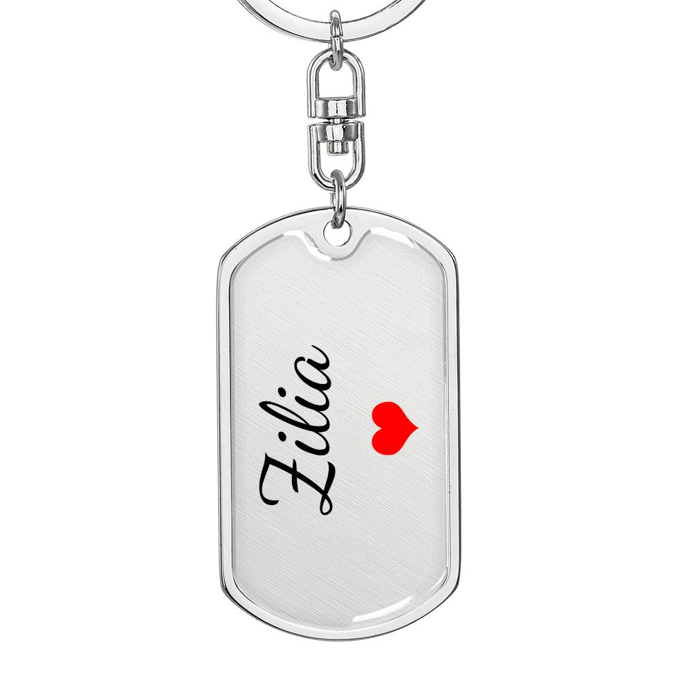Zilia Keychain – Custom Name Keychain for Women