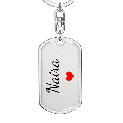 Naira Keychain – Custom Name Keychain for Women