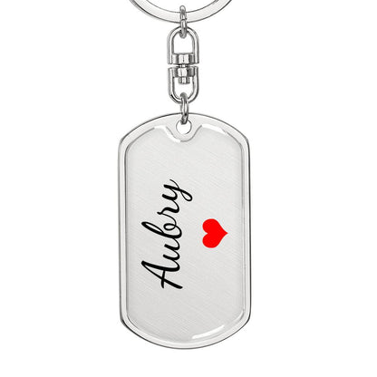 Aubry Keychain – Custom Name Keychain for Women