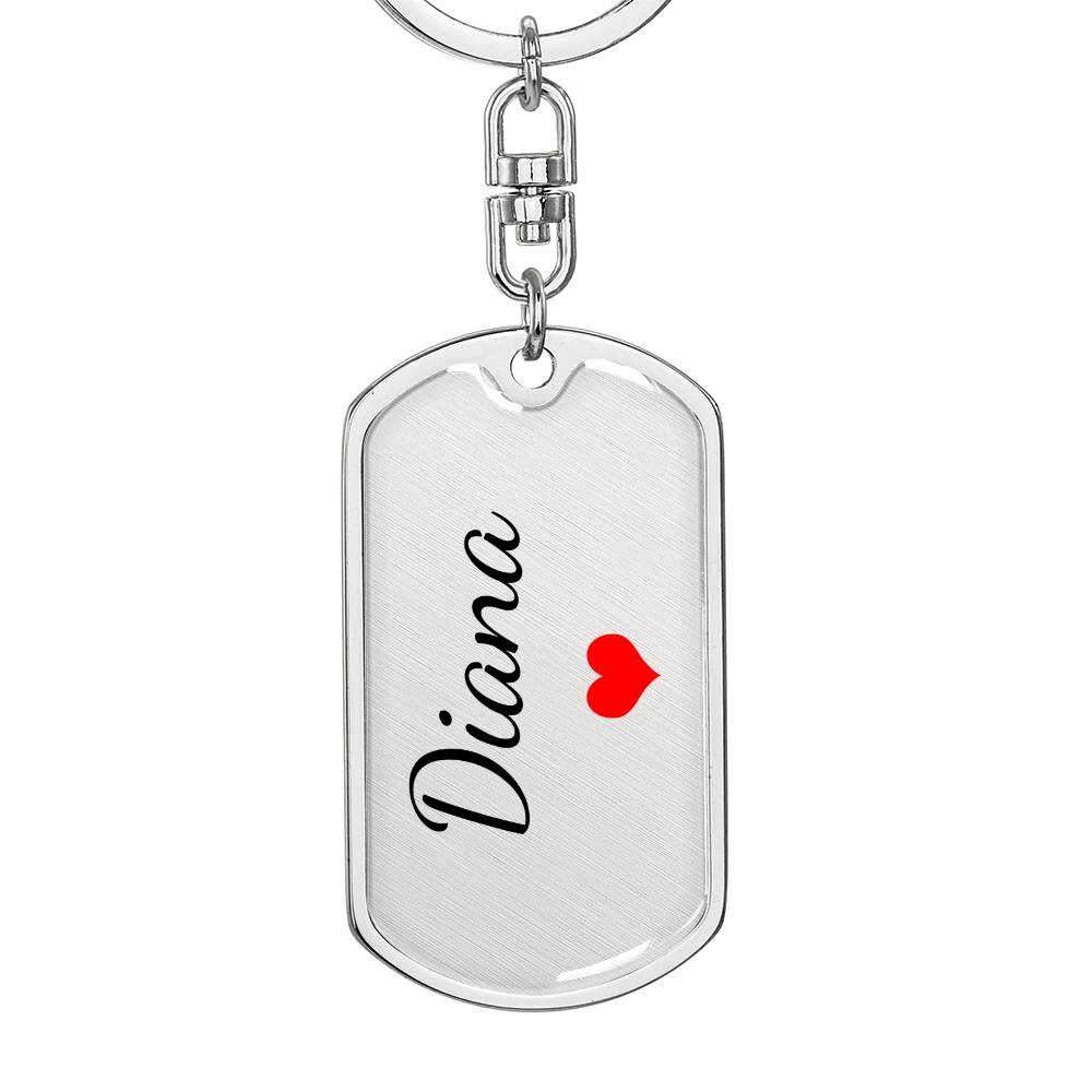 Diana Keychain – Custom Name Keychain for Women