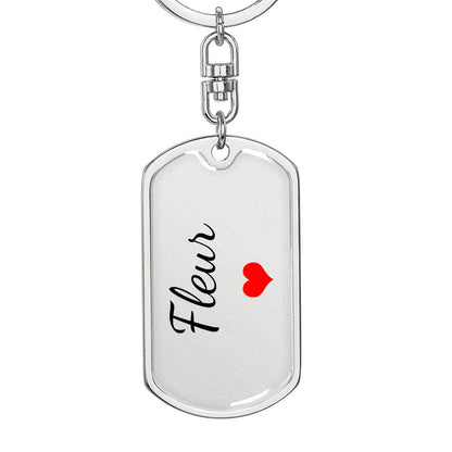 Fleur Keychain – Custom Name Keychain for Women