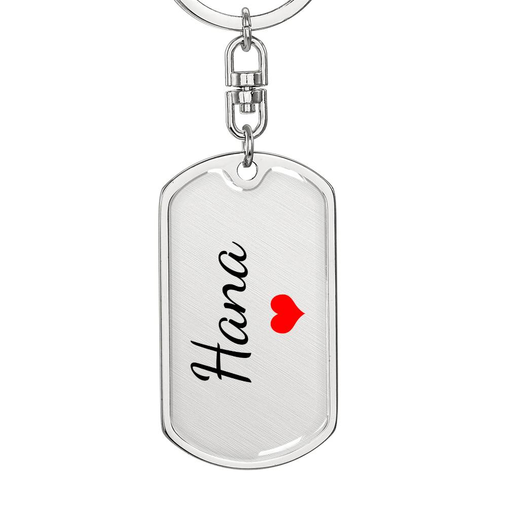 Hana Keychain – Custom Name Keychain for Women