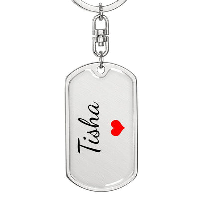 Tisha Keychain – Custom Name Keychain for Women