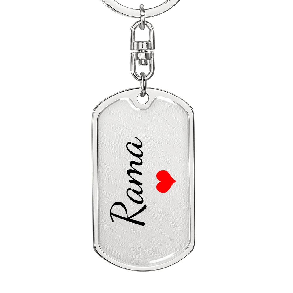 Rama Keychain – Custom Name Keychain for Women