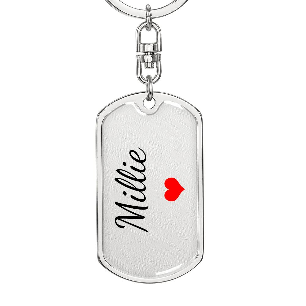 Millie Keychain – Custom Name Keychain for Women