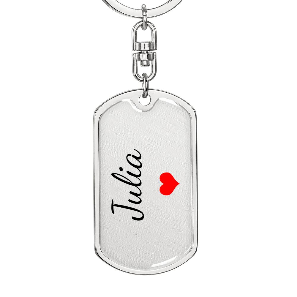 Julia Keychain – Custom Name Keychain for Women