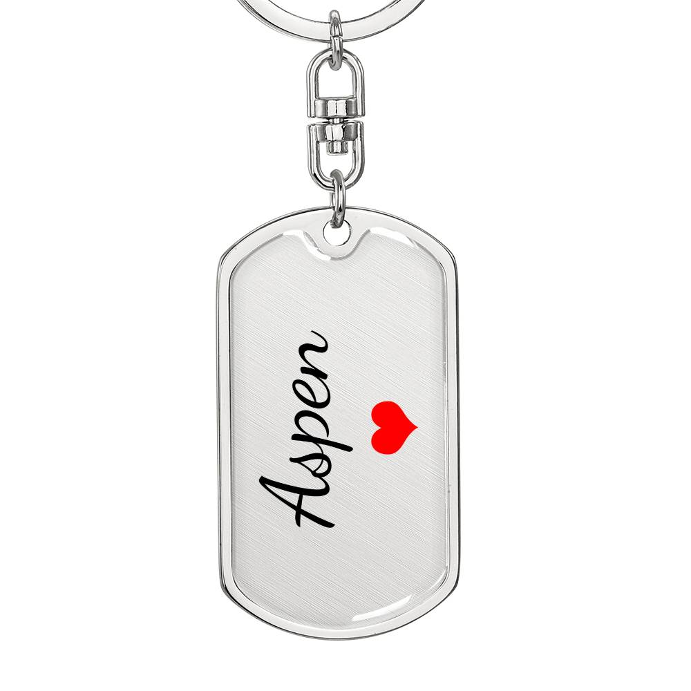 Aspen Keychain – Custom Name Keychain for Women