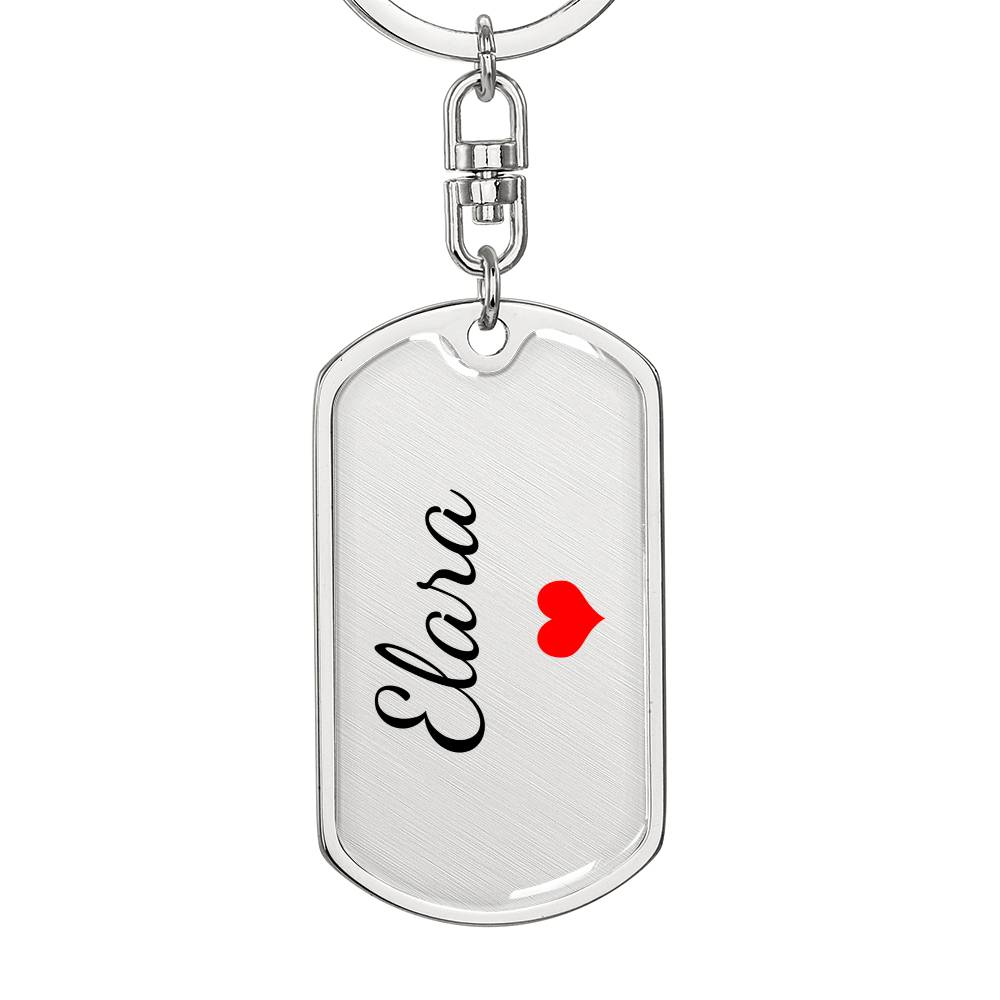 Elara Keychain – Custom Name Keychain for Women