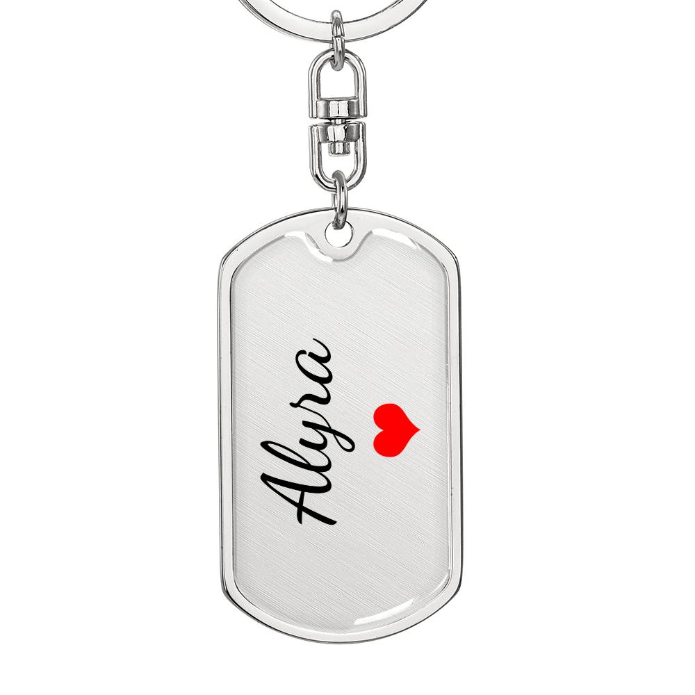 Alyra Keychain – Custom Name Keychain for Women