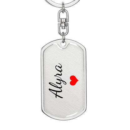 Alyra Keychain – Custom Name Keychain for Women