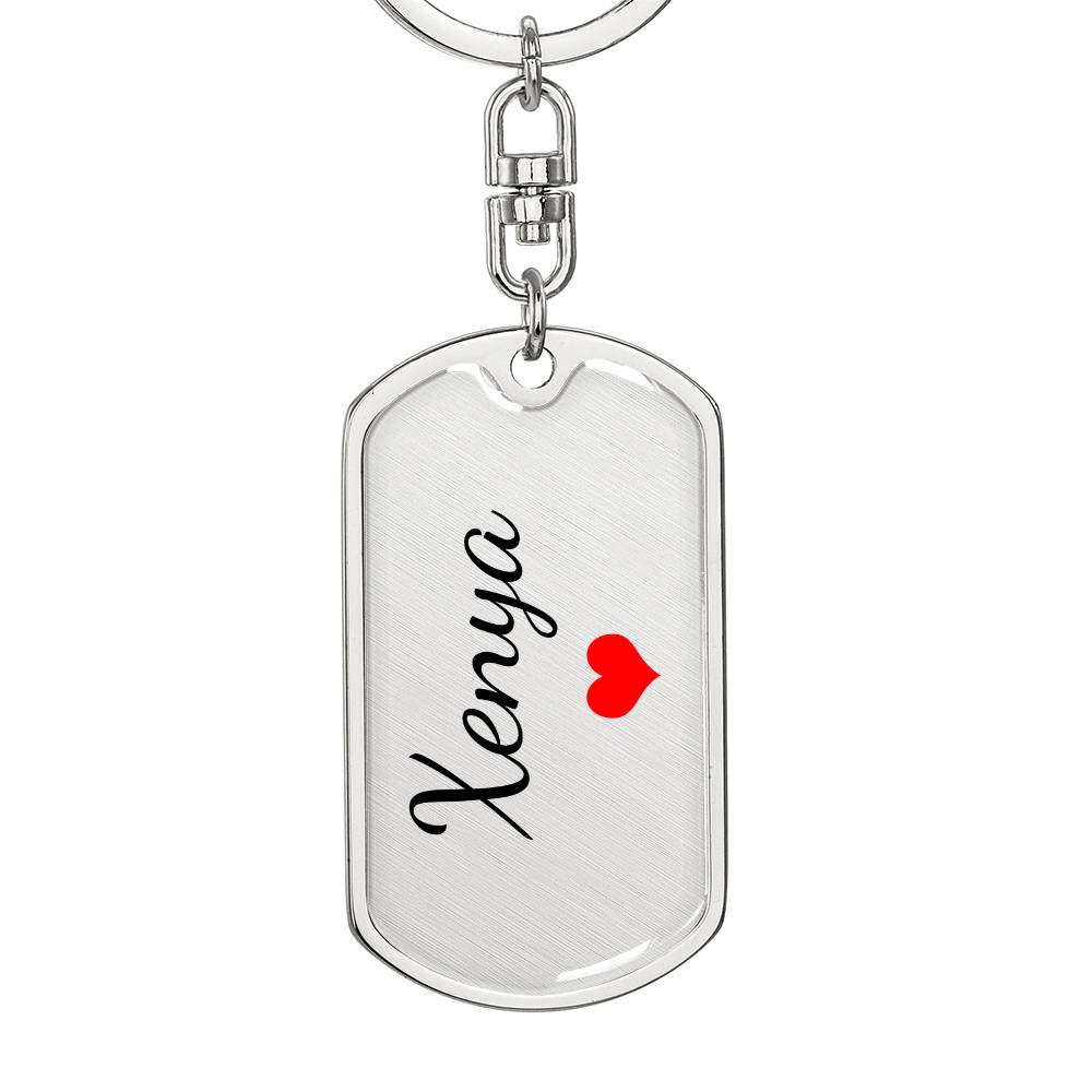 Xenya Keychain – Custom Name Keychain for Women