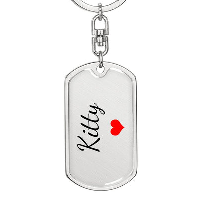 Kitty Keychain – Custom Name Keychain for Women
