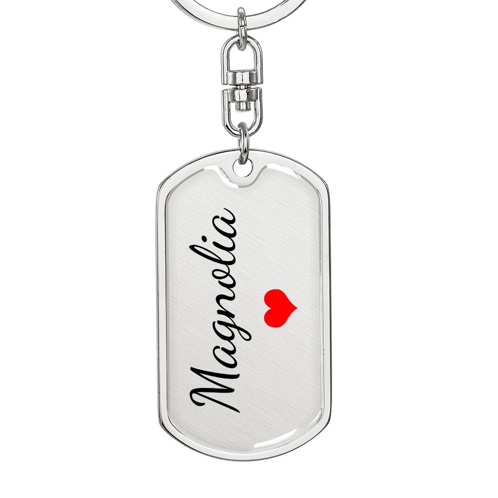 Magnolia Keychain – Name Keychain Gift