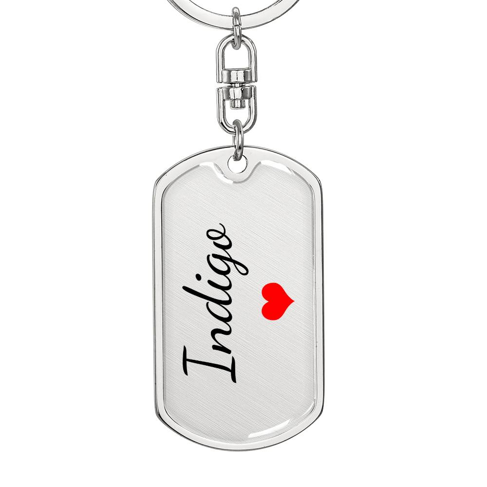 Indigo Keychain – Custom Name Keychain for Women
