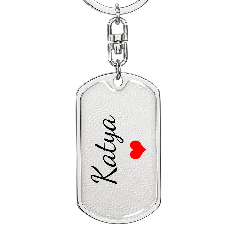 Katya Keychain – Custom Name Keychain for Women