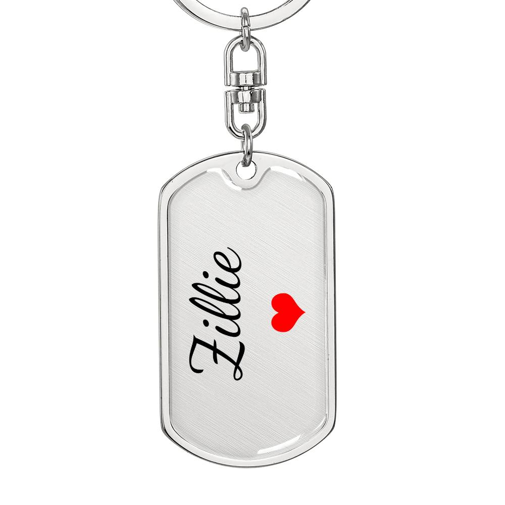 Zillie Keychain – Custom Name Keychain for Women