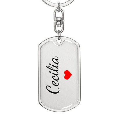 Cecilia Keychain – Name Keychain for Women