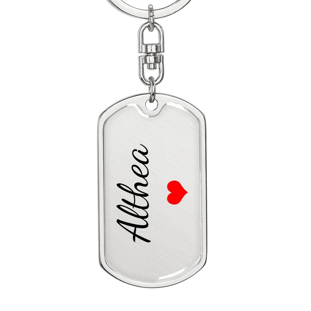 Althea Keychain – Custom Name Keychain for Women