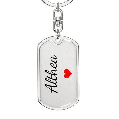 Althea Keychain – Custom Name Keychain for Women