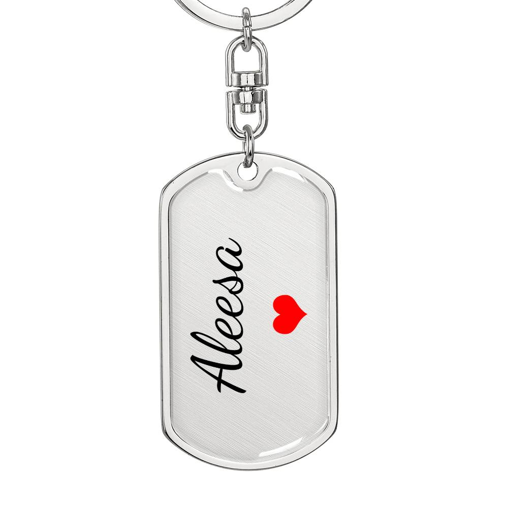 Aleesa Keychain – Custom Name Keychain for Women