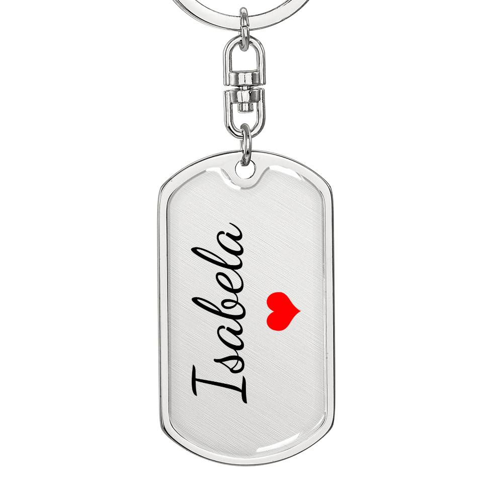 Isabela Keychain – Name Keychain for Women