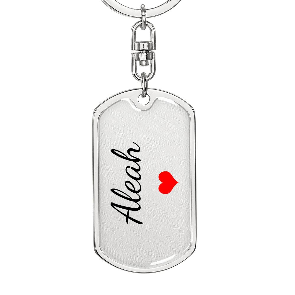 Aleah Keychain – Custom Name Keychain for Women