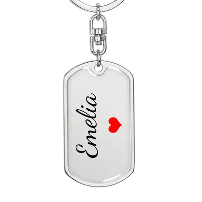 Emelia Keychain – Custom Name Keychain for Women