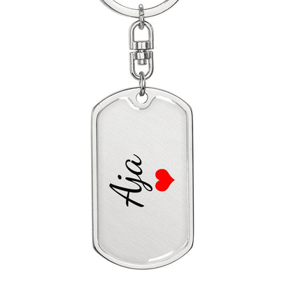 Aja Keychain – Custom Name Keychain for Women