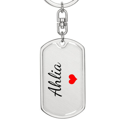 Ahlia Keychain – Custom Name Keychain for Women