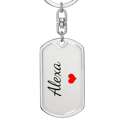 Alexa Keychain – Custom Name Keychain for Women