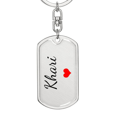 Khari Keychain – Custom Name Keychain for Women
