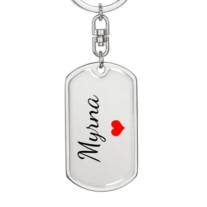 Myrna Keychain – Custom Name Keychain for Women