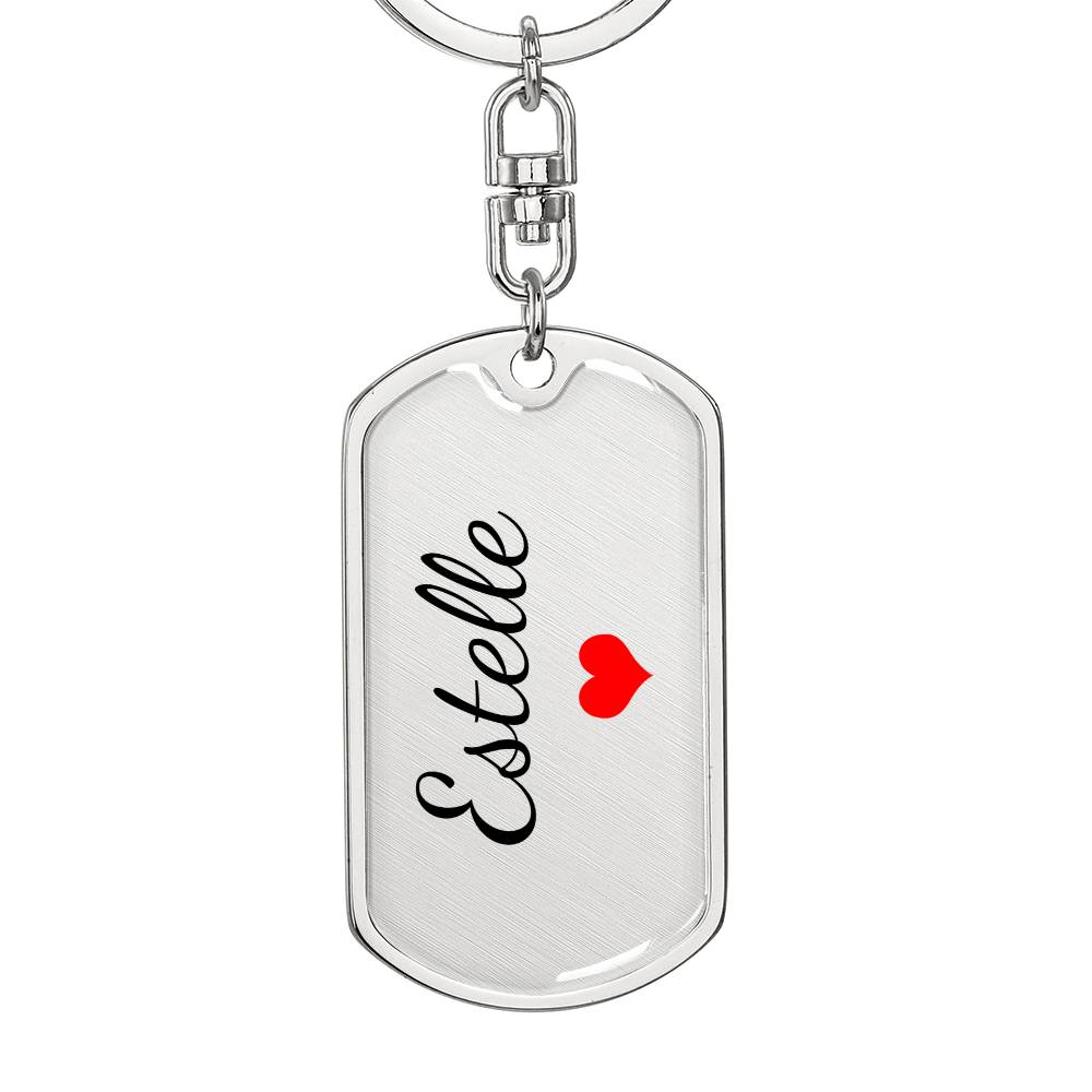 Estelle Keychain – Name Keychain for Women