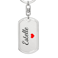 Load image into Gallery viewer, Estelle Keychain – Name Keychain for Women

