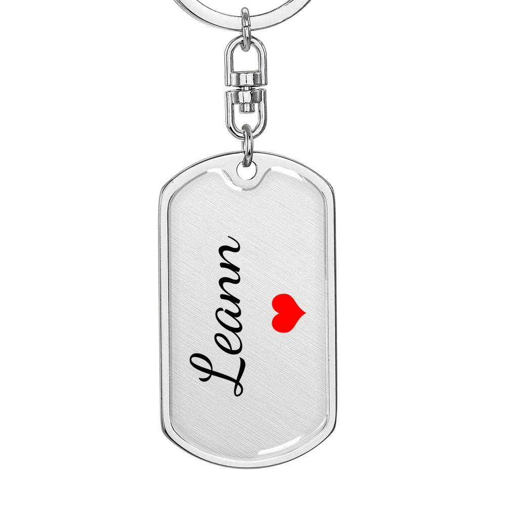 Leann Keychain – Custom Name Keychain for Women