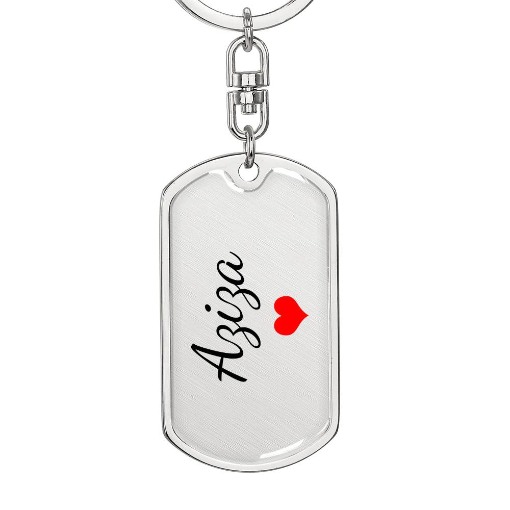 Aziza Keychain – Custom Name Keychain for Women