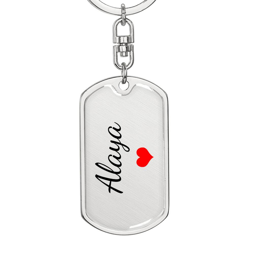 Alaya Keychain – Custom Name Keychain for Women