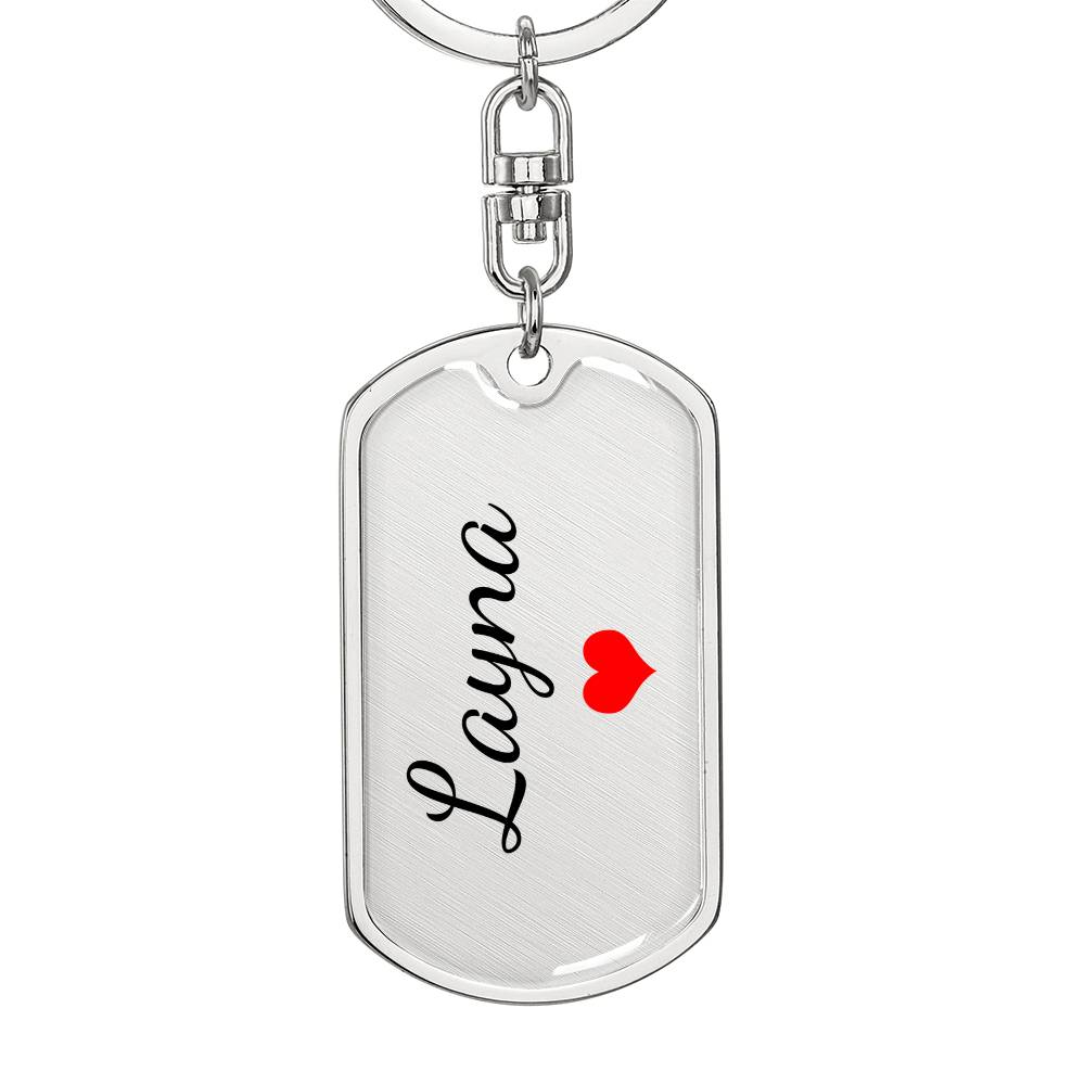 Layna Keychain – Custom Name Keychain for Women