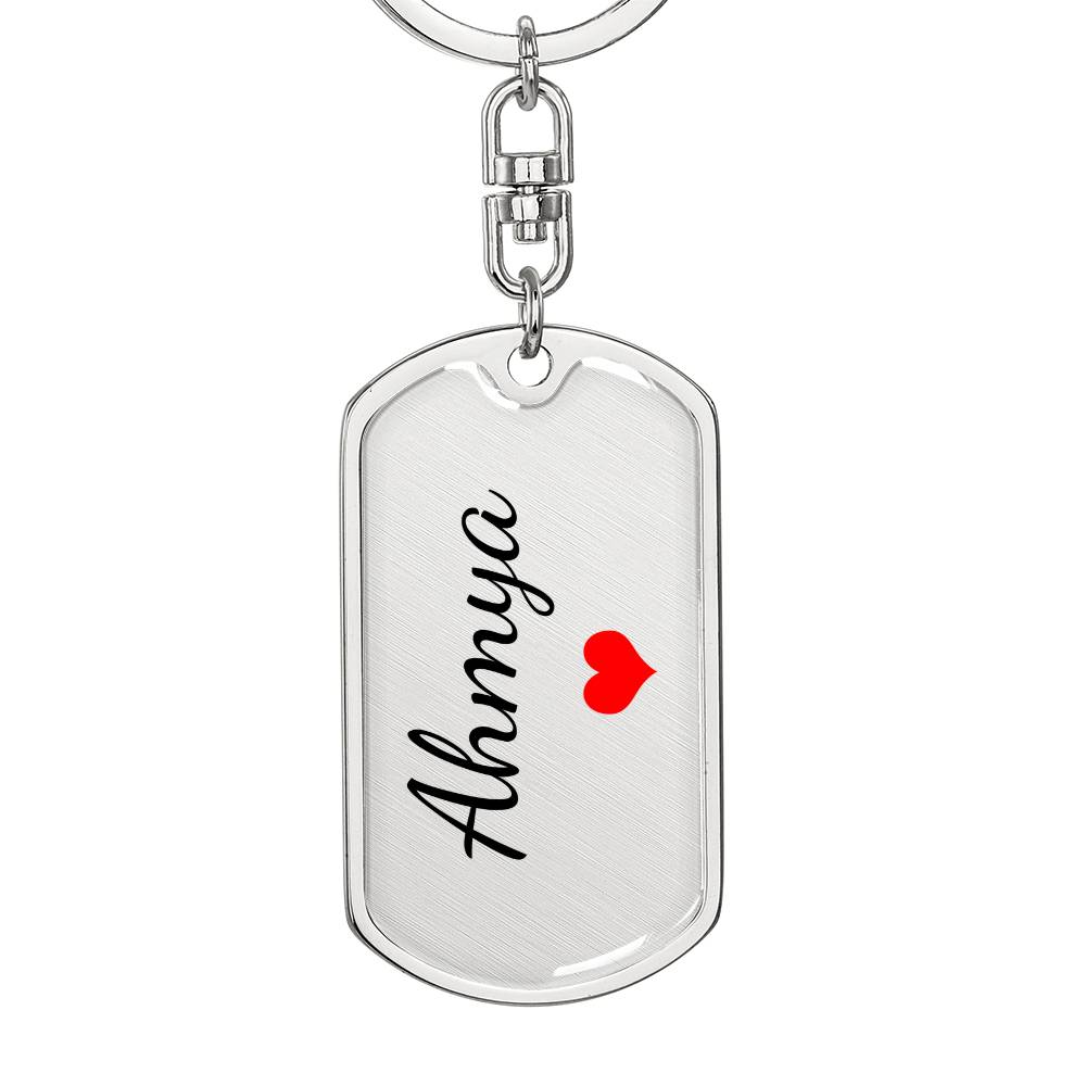 Ahmya Keychain – Custom Name Keychain for Women