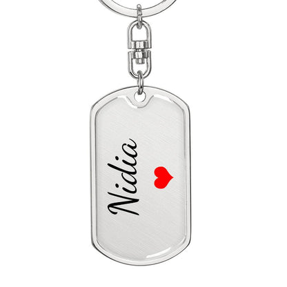 Nidia Keychain – Custom Name Keychain for Women