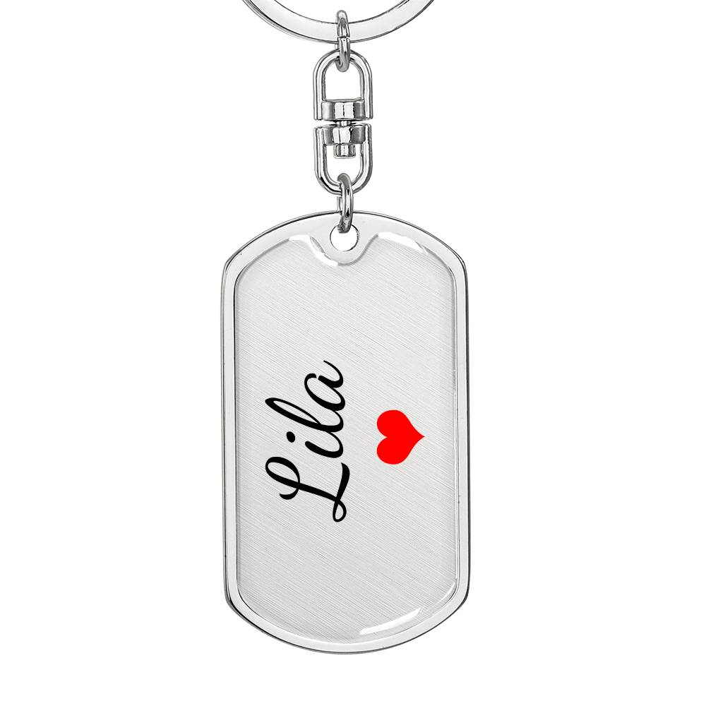 Lila Keychain – Custom Name Keychain for Women
